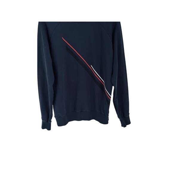 Ron Dorff Navy Sweatshirt W/ Red & White Stripe Design Crewneck Long Sleeve S - Picture 4 of 10
